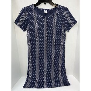 Old Navy Dress Women's XS Navy Blue Floral Pattern Short Sleeve Dress